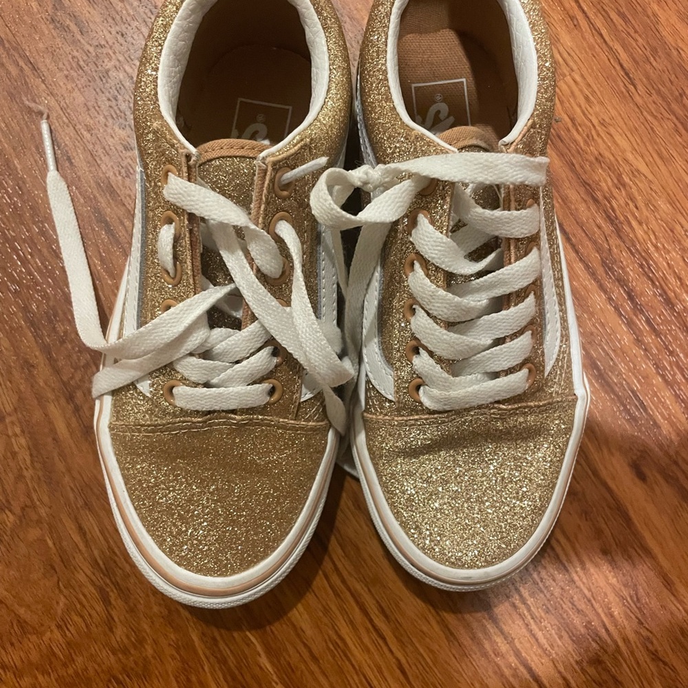 Vans Gold Glitter Kids Sneakers